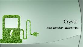  Presentation with electric car - PPT layouts consisting of electric car concept in green background and a mint green colored foreground
