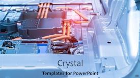  Presentation with electric car battery - Cool new presentation theme with electric-car-lithium-battery-pack backdrop and a light blue colored foreground