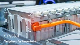  Presentation with lithium - PPT theme having electric-car-lithium-battery-pack background and a seafoam green colored foreground