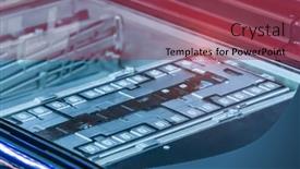  Presentation with electric car battery - Presentation theme consisting of electric-car-lithium-battery-pack background and a violet colored foreground