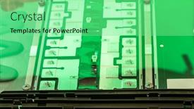  Presentation with electric car battery - Presentation having electric-car-lithium-battery-pack background and a seafoam green colored foreground