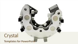  Presentation with history earth globe isolated white - Presentation theme enhanced with electric component - part of generator isolated background and a  colored foreground