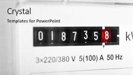  Presentation with energy meter - PPT layouts featuring electric counter close up background and a white colored foreground