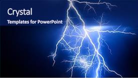  Presentation with lightning - Audience pleasing presentation theme consisting of electrical current - plenty of lightning backdrop and a navy blue colored foreground