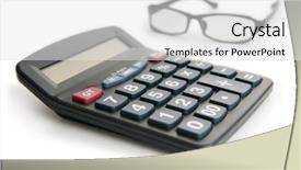  Presentation with business calculator - Colorful theme enhanced with electric divice - business concept with accounting calculator backdrop and a white colored foreground