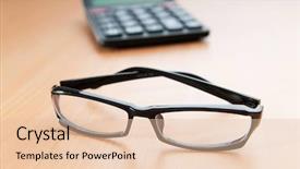  Presentation with business calculator - PPT layouts with electric divice - business concept with accounting calculator background and a  colored foreground