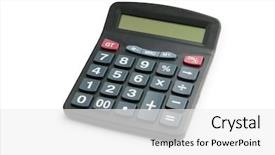  Presentation with business calculator - PPT layouts enhanced with electric divice - business concept with accounting calculator background and a white colored foreground