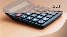  Presentation with business calculator - PPT layouts having electric divice - business concept with accounting calculator background and a  colored foreground
