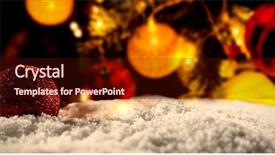  Presentation with electric - PPT layouts with electric garland under the snow background and a wine colored foreground