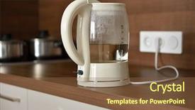  Presentation with electric - Slides with electric glass kettle background and a tawny brown colored foreground
