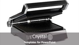  Presentation with grill - Slide set consisting of electric-grill-isolated background and a gray colored foreground