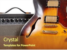 Electric Guitar And Amplifier Ppt Template 61 Crystalgraphics