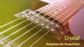  Presentation with bass guitar - Cool new presentation theme with electric guitar close up backdrop and a tawny brown colored foreground