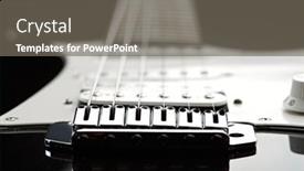  Presentation with electric guitar - PPT layouts with electric-guitar-focus-selection background and a gray colored foreground