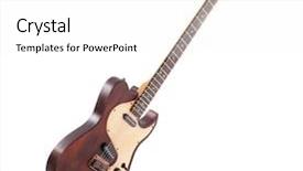  Presentation with electric guitar - Slides having electric guitar isolated on white background and a white colored foreground