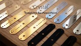  Presentation with electric guitar - Slide deck consisting of electric-guitar-metal-parts background and a coral colored foreground