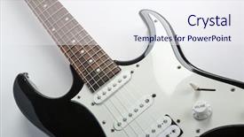  Presentation with electric guitar - Slide deck consisting of electric guitar background and a sky blue colored foreground