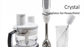  Presentation with electric - Audience pleasing slides consisting of electric hand mixer isolated object backdrop and a white colored foreground
