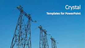  Presentation with high voltage - Audience pleasing presentation theme consisting of electric high voltage power post backdrop and a  colored foreground
