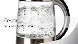  Presentation with electric - Presentation theme with electric-kettle-isolated-on-white background and a white colored foreground