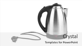  Presentation with electric - PPT layouts consisting of electric kettle isolated on white background and a white colored foreground