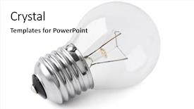  Presentation with electric - Audience pleasing slide deck consisting of electric lamp isolated on white backdrop and a white colored foreground