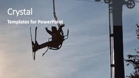  Presentation with lift - Presentation enhanced with electric lifts - silhouette of a man sitting background and a  colored foreground