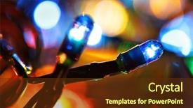  Presentation with light bulbs - PPT theme featuring electric light bulbs and lights background and a tawny brown colored foreground