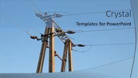  Presentation with power - Slide deck consisting of electric-lines-overhaead-power-line background and a light blue colored foreground