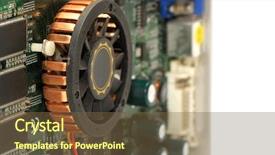  Presentation with graphics - Slides with electrical machine - graphics card isolated background and a tawny brown colored foreground