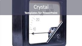  Presentation with old photo - Colorful presentation design enhanced with electric meter - color photo of a old backdrop and a tawny brown colored foreground