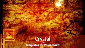  Presentation with electric meter - PPT theme with electric meter - industrial grunge background background and a tawny brown colored foreground