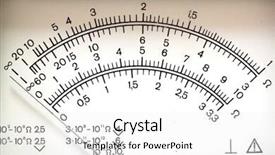  Presentation with voltmeter - Slide set with electric meter - voltmeter closeup background and a white colored foreground