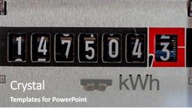  Presentation with electric meter - Amazing theme having electric meter backdrop and a gray colored foreground