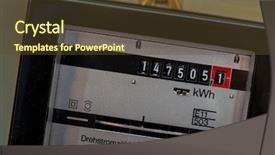  Presentation with electric meter - Audience pleasing PPT theme consisting of electric meter backdrop and a tawny brown colored foreground