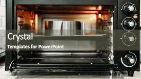  Presentation with mini project for eco friendly food packagin - Presentation theme consisting of electric mini oven for homemade background and a dark gray colored foreground