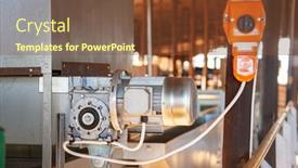  Presentation with agriculture - Audience pleasing PPT theme consisting of electric motors used in agriculture backdrop and a tawny brown colored foreground