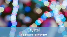  Presentation with multi - Slide deck enhanced with electric-multi-colored-garlands-light background and a teal colored foreground