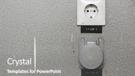  Presentation with outlet - Slide deck consisting of electric outlets in an industrial background and a gray colored foreground