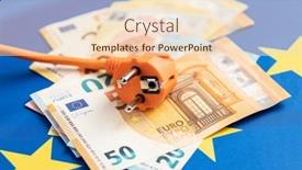  Presentation with energy crisis - Slide set enhanced with electric-plug-and-euro-money background and a lemonade colored foreground