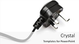  Presentation with power plug - Amazing slides having electric plug isolated backdrop and a white colored foreground