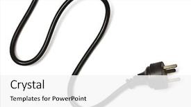 Presentation with power plug - Audience pleasing slide deck consisting of electric plug isolated backdrop and a white colored foreground