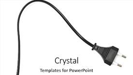  Presentation with power plug - Amazing slide deck having electric plug isolated backdrop and a white colored foreground