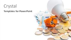  Presentation with light bulb - Slide set having electric-plug-light-bulb background and a white colored foreground