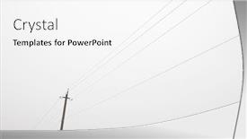  Presentation with electric wires - Colorful presentation theme enhanced with electric pole and wires in front of gray foggy cloud concept of minimalist photo backdrop and a white colored foreground