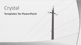  Presentation with electric wires - Audience pleasing presentation design consisting of electric pole and wires in front of gray foggy cloud concept of minimalist photo backdrop and a white colored foreground