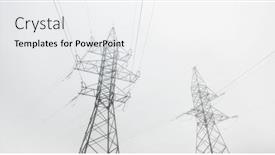  Presentation with electric wires - Beautiful presentation featuring electric pole and wires backdrop and a white colored foreground