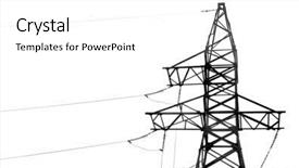  Presentation with electric pole - Cool new slide deck with dielectric - electric pole on sky background backdrop and a white colored foreground
