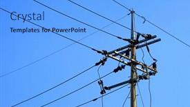  Presentation with electric wires - Amazing PPT layouts having electric-pole-with-wires-blue backdrop and a light blue colored foreground