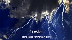 Presentation with lightning - Audience pleasing slide deck consisting of electric power - lightning storm in cloudy sky backdrop and a navy blue colored foreground